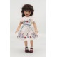 Richly embroidered dress red