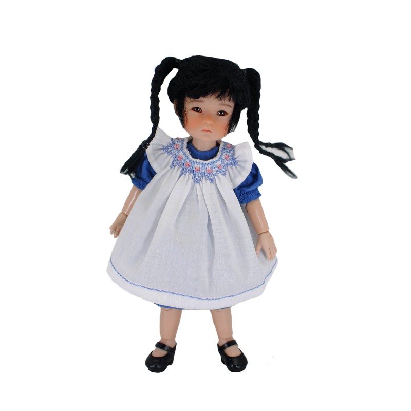 Dress with smocked pinafore 20cm