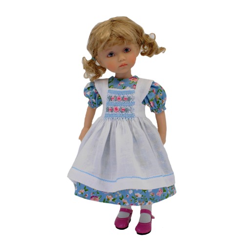 Floral dress with smocked pinafore 24cm