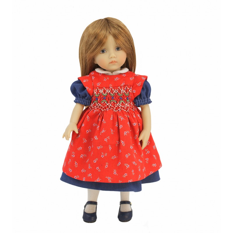 Denim dress with smock apron 24 cm