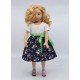 Simple dress with rose print 33-36 cm