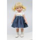 Embroidered dress with denim skirt 24cm