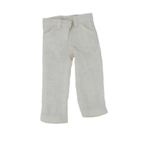 Linen cream white 5 pocket jeans 24cm