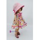 Dress set with hat and bloomers 24 cm