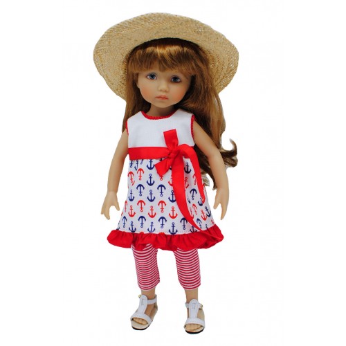 Beach - Outfit with little anchors 24 cm