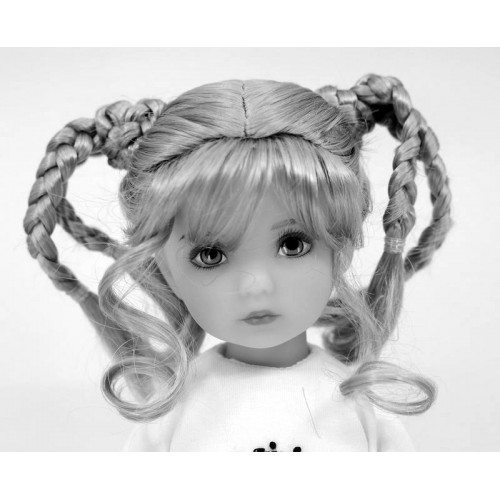 Wig double buns with braids 6-7