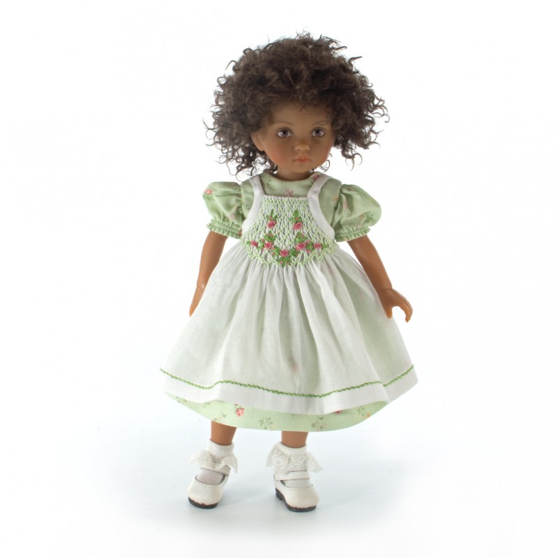 Dress with smocked pinafore 24 cm