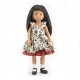 Ruffled Summer Dress with red ruffle 24 cm