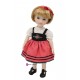 Dirndl Style Dress with blouse red 20 cm