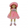 Dress set with hat and bloomers 24 cm