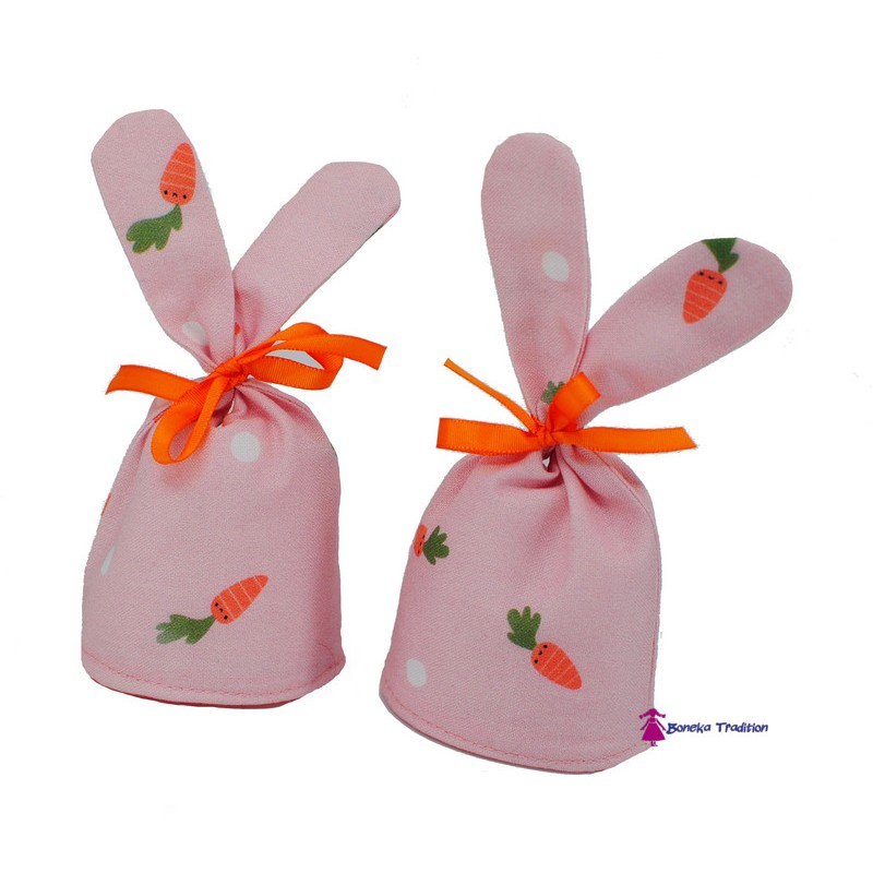 Set 2 egg warmers bunny ears pink