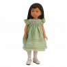 Delicate green Smock dress with lace trim 24 cm
