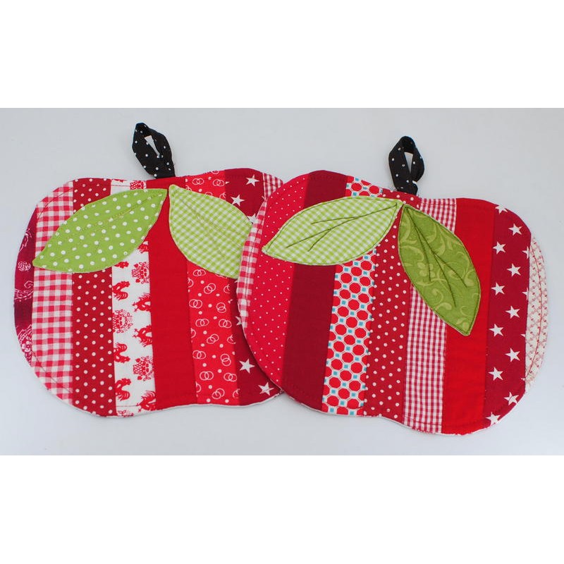 Pot holder set red apples