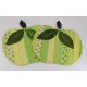 Pot holder set green apples